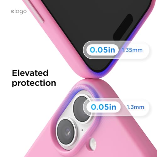 elago Premium Magnetic Silicone Case for iPhone 17 Hot Pink | Compatible with MagSafe, Liquid Silicone Material, Protection, Shockproof, Slim Phone (Hot Pink) - color: Hot Pink, size: iPhone 17