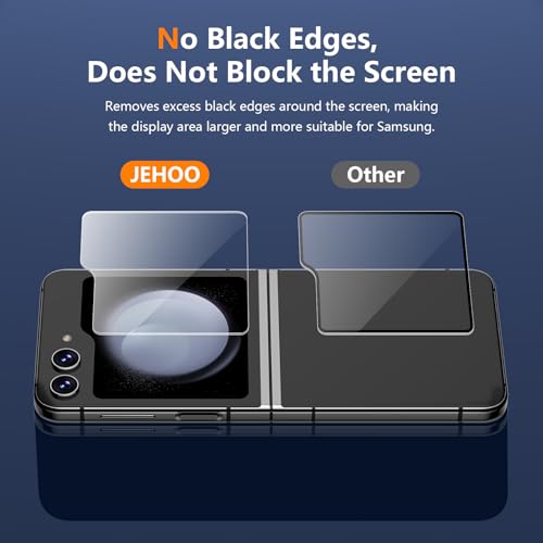 Front Screen Protector for Samsung Galaxy Z Flip 5, 9H Tempered Glass Film, Anti-Scratch, HD Clear,3 Packs - size: Galaxy Z Flip 5