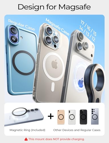 LISEN for MagSafe Car Mount, Magnetic Phone Holder for Car Vent Phone Mount, Super Magnetic Car Phone Mount, Air Vent Hands Free Phone Mount, Gifts Car Phone Holder Magnetic for iPhone 17 Pro Max 16 - color: Black