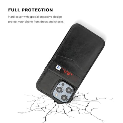 KIHUWEY for iPhone 14 Pro Max Wallet Case Card Holder for MagSafe, Black | Wireless Charging, RFID, Flip PU Leather, Magnetic Clasp, Kickstand, Heavy Duty Protective Cover - color: Magsafe for Black
