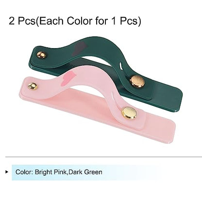 MECCANIXITY 2 Pcs Phone Loop Finger Holder Silicone Phone Strap Grip Holder Cell Phone Grip Stand for Most Smartphones Bright Pink,Dark Green - color: Bright Pink,Dark Green