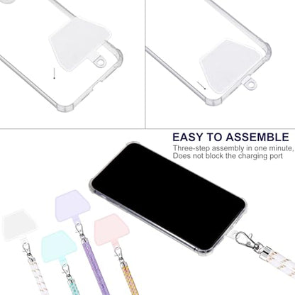 Weewooday 4 Pcs Phone Lanyard Crossbody Phone Strap, Bright Color Series - color: Bright Color Series