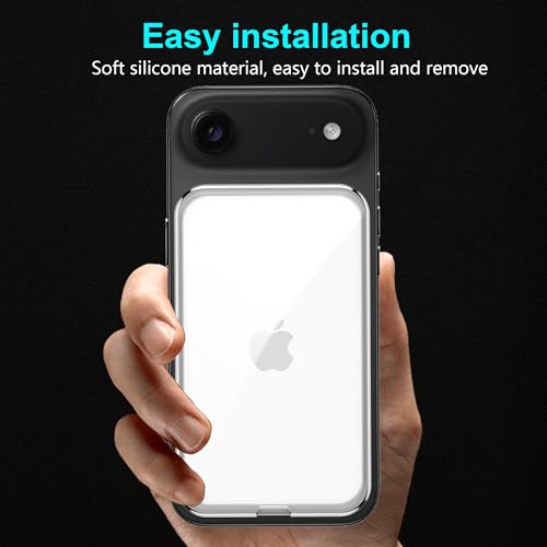 for iPhone Air MagSafe Battery Case,Ultra Thin Slim Silicone Case for 17 Air Battery Pack,Cratch-Resistant,Shockproof- Clear