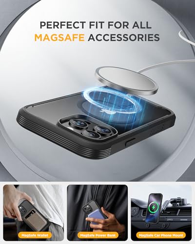 miracase for iPhone 16 Pro Max Case 6.9'', [Bubble Free] Full-Body Bumper Phone case with Built-in Full Glass Screen&Camera Control, Compatible with MagSafe,Drop Proof 16 Pro Max Cover,Black - color: Magnetic Classic Black, size: iPhone 16 Pro Max