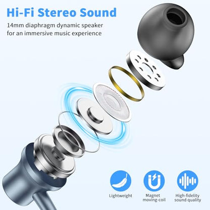 USB C Earbuds for iPhone 18 Pro Max 17 16 15 Headphone Wired,Blue - color: Navy blue