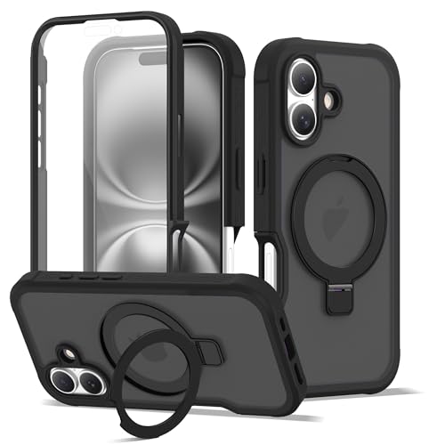 Compatible with iPhone 16 Plus Case with Stand 6.7",Black - color: Black, size: Iphone 16 Plus
