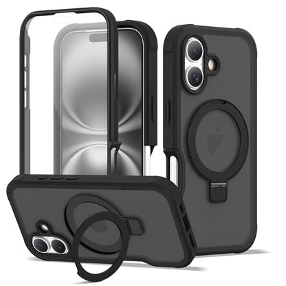 Compatible with iPhone 16 Plus Case with Stand 6.7",Black - color: Black, size: Iphone 16 Plus