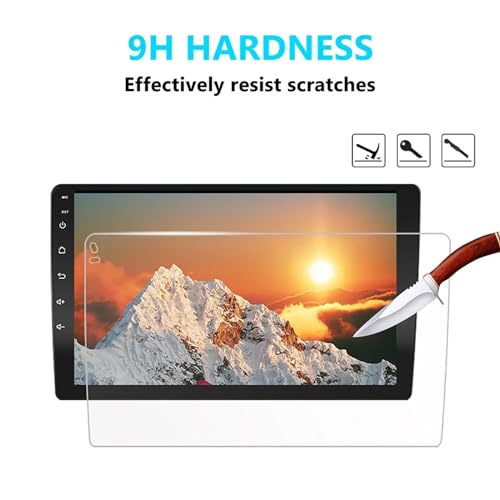 2 Pack 9 Inch Trapezoid Car Screen Protector, HD Clear Tempered Glass - size: 9 Inch High Definition