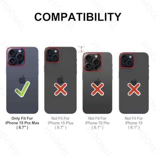Transparent Phone Case for iPhone 15 Pro Max, Crystal Clear Anti-Yellowing Hard Back with Soft TPU Bumper, Military-Grade Drop Protection, Scratch-Resistant, Slim Shockproof Cover