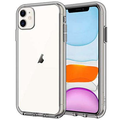 JETech Case for iPhone 11, Anti-Yellowing, Grey | Shockproof Protection, Scratch Resistant Hard PC Back, Durable Transparent TPU Bumper - color: Grey