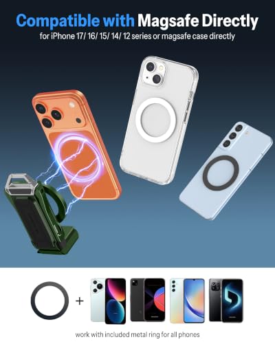 OMOTON TP02-Pro 5 in 1 Magnetic Phone Holder for Vlogging Essentials, Green - color: 5-Green