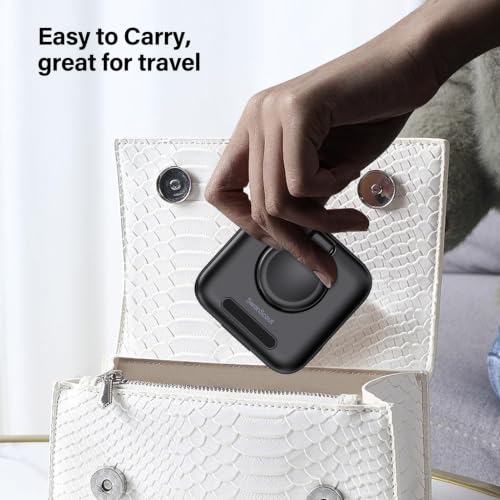 Portable Charger for Samsung Watch 8/Ultra/7/6, 1800mAh Charger for Travel - color: Black