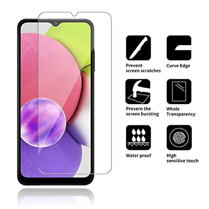 [4 Pack] iCsapr Glass Screen Protector Compatible for Samsung Galaxy A03s /Galaxy A03 Core /Galaxy A03[9H Hardness]-HD Screen Tempered Glass, Scratch Resistant, Easy Install [Case Friendly][Bubble Free] - size: Galaxy A03s / A03 Core /A03