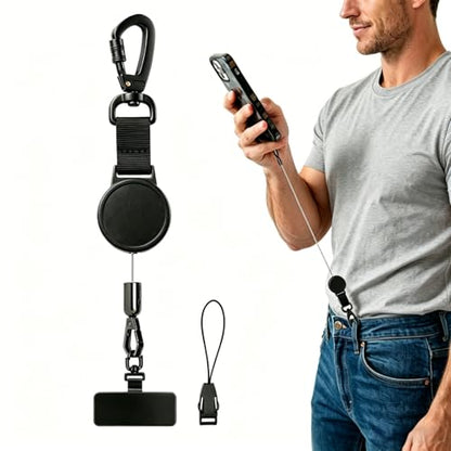 SUPBEE Anti-Theft Phone Tether, Steel Cable Retractable Phone Lanyard - color: 1 Pack