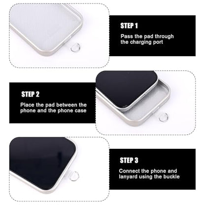 SAVITA Crossbody Phone Strap Tether Tab Heavy Duty Multifunctional Lanyard Patch Pad for Most Smartphones, Without Adhesive - color: Transparent