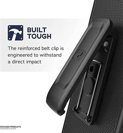 Encased DuraClip Designed for Samsung Galaxy S23 Ultra Belt Clip Case, Slim Phone Case with Holster (Black) - size: S23 Ultra