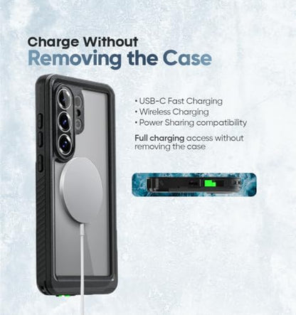 MOTIVE Waterproof Case with Belt Clip Samsung Galaxy s26 Ultra | 6.9" | Built-in screen protector, Full protection, compatible with MagSafe, 360° holster - size: s26 Ultra
