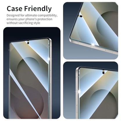 Screen Protector & Camera Lens Protector for Samsung Galaxy S25 Ultra, HD Tempered Glass, High Light Transmittance, 9H 2.5D Edge Anti-Scratch Shatterproof Case-Friendly, 3 Pack Each - color: S25 Ultra Clear