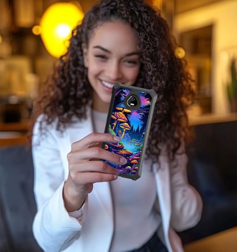 for Schok Volt Sv67q Sv67332 Case with Screen Protector, Military Grade Drop Protection, Dual Layer Hybrid Shockproof Protection TPU Phone Case for Schok Volt Sv67q, Mushrooms Girl - color: Mushrooms Girl