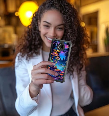 for Schok Volt Sv67q Sv67332 Case with Screen Protector, Military Grade Drop Protection, Dual Layer Hybrid Shockproof Protection TPU Phone Case for Schok Volt Sv67q, Mushrooms Girl - color: Mushrooms Girl