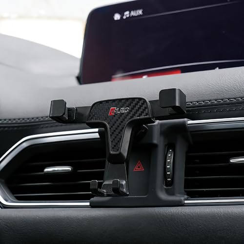 BEERTE Car Phone Holder for Mazda CX-5 2017-2026 CX5 Gravity Phone Mount - color: Carbon Fiber Pattern