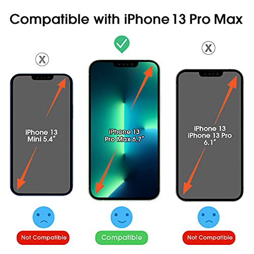 amFilm OneTouch for iPhone 13 Pro Max 6.7'' Screen Protector Tempered Glass - size: 13-6.7”