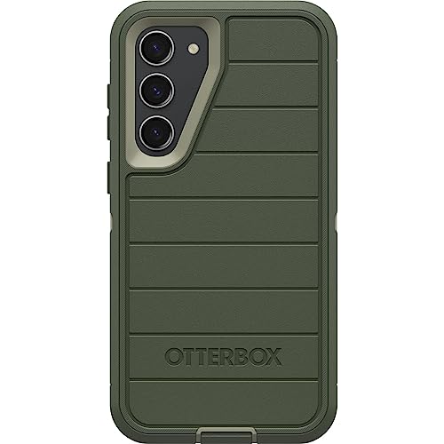 OtterBox Galaxy S23 Plus (Only) - Defender Series Case - Lichen the Trek, Rugged & Durable - with Port Protection - Holster Clip Includes - Microbial Defense Protection - Non-Retail Packaging - color: Lichen the Trek (Green)