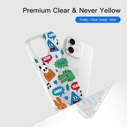for iPhone 11 Case, TPU, Drop Protection, Cartoon Sticker | Shockproof, Fade-resistant, Anti-yellow, Lens protection, Precise cutout, Slim grip, 24h Service, Fashion trends, Crocodile - color: Cartoon Sticker, size: iPhone 11
