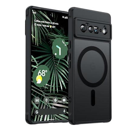 LeYi for Pixel-6-Pro Case [MagSafe Fit] Slim Matte Translucent, Black | Google Pixel 6 Pro Case Magnetic Military-Grde Protection Funda para Googlr 6Pro 256GB Smartphone Android Mobile Unlocked - color: Black, size: Pixel 6 Pro (6.7 Inch)