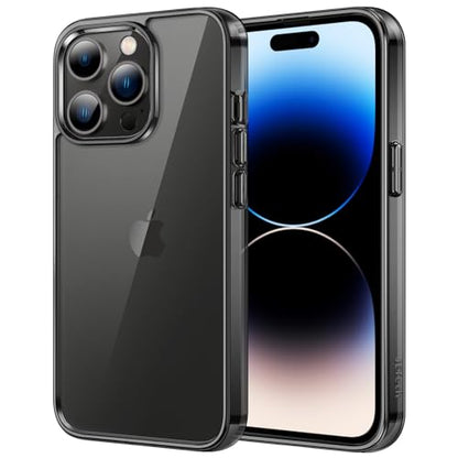 JETech Case for iPhone 14 Pro Max, Anti-Yellowing, Black | Shockproof Protection, Scratch Resistant Hard PC Back, Durable Transparent TPU Bumper - color: Black, size: iPhone 14 Pro Max