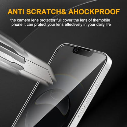 3 Pack Privacy Screen Protector for iPhone 16e / 17e, Anti Spy Tempered Glass 9H Hardness, Black Protector Anti Spy, Bubble Free, Anti-Scratch - size: iPhone 16e / 17e FK3