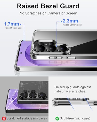 HOOMIL Case for Samsung Galaxy S26 Ultra 6.9-Inch, Non-Yellowing, Drop Protection, Anti-Scratch, Transparent Hard Back Phone Cover - Crystal Clear - color: Clear, size: Samsung Galaxy S26 Ultra
