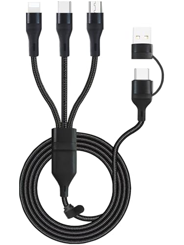 Awnuwuy 100W Multi 3 in 2 Cable 10FT, USB A/C to USB-C Lightning Micro Port - size: 10FT
