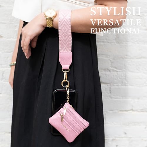Save the Girls Clip & Go Phone Lanyard with Wallet Pouch, Classic Black - color: Black