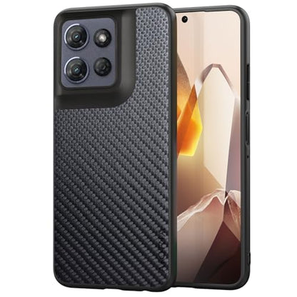 Case for Motorola Moto G Power 2025 Carbon Fibre Texture Shockproof Slim Case Non-Slip Full Body Protective Phone Case (Black, for Moto G Power 2025) - color: Black Power 2025