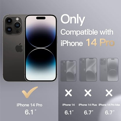 JETech Silicone Case for iPhone 14 Pro, Black | Silky Soft Touch, Shockproof Protection, Scratch Resistant, Microfiber Lining - color: Black, size: iPhone 14 Pro