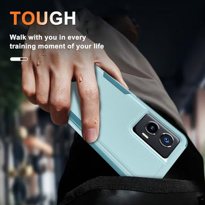 Case Compatible with Moto G Stylus 5G 2024, Full Body Heavy Duty Rugged Shockproof Protective Phone Cover with Lanyard Strap, Tempered Glass Screen Protector, Mint Green | with Tempered Glass Screen Protector+Lanyard Strap,Rugged Shockproof Protective Pho