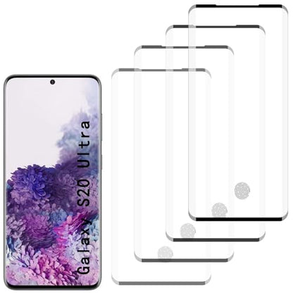 [4 Pack] Tempered Glass Screen Protector for Samsung Galaxy S20 Ultra