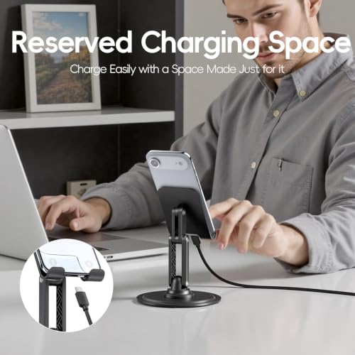 Adjustable Phone Stand for Desk, 360° Rotating Foldable Mobile Phone Holder - color: Desktop Phone Holder