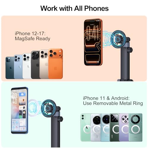 Vitog 2-in-1 Car Mount, Universal 2026 Hands Free Phone Holder for Your Car - color: Black(Magnetic)