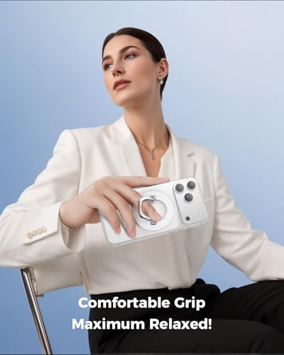SUPERONE for MagSafe Phone Grip, Adjustable Magnetic Phone Ring Holder - color: 1 Pc White