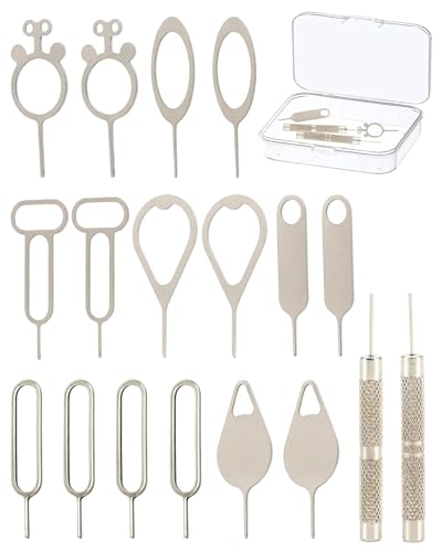 18 Pack SIM Card Ejector Tools Kit, Phone Tray Opener Pin for Easy Removal, SIM Tray Opener Pin Key, Standard Key, Compatible with Most Phones, Tablets and Other Mobile Devices