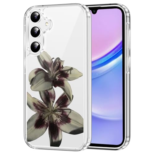 Clear Case for Samsung Galaxy A15 5G 6.5", Aesthetic Cute Hibiscus Floral Pattern Printed, Trendy Flower Design for Women Girly,Soft TPU Slim Shockproof Transparent Phone Cover for Samsung A15 - color: Floral, size: Samsung Galaxy A15 5G