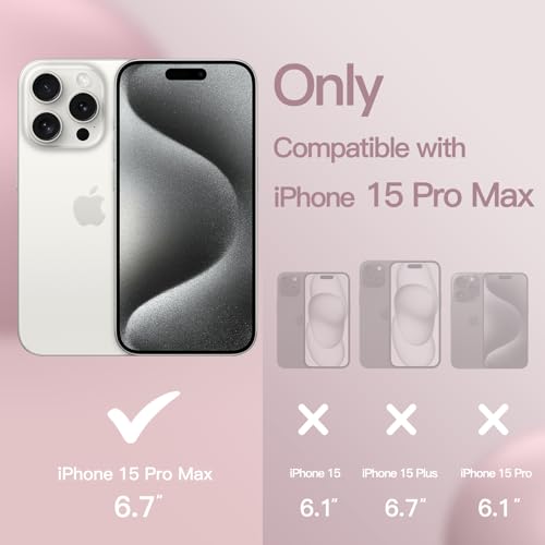 JETech Silicone Case for iPhone 15 Pro Max, Light Pink | Silky Soft Touch, Shockproof Protection, Scratch Resistant, Microfiber Lining - color: Light Pink, size: iPhone 15 Pro Max