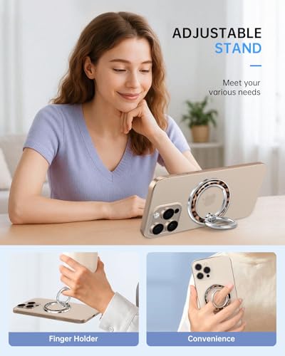 Magnetic Phone Ring Holder, Cute Magnetic Phone Grip, Leopard - color: Leopard