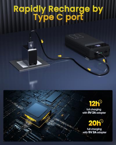 Portable Charger Power Bank 60000mAh, Battery Bank, Portable Phone Charger - color: Black