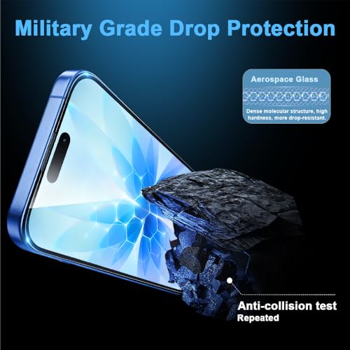 9H+ Tempered Glass for iPhone 17 Screen Protector with Auto Dust Removal Installation Frame Military Grade Protection (Scratch, Shatter, Drop Resistance) Full Edge Coverage 6.3" 2025, 2 Pack - size: iPhone 17