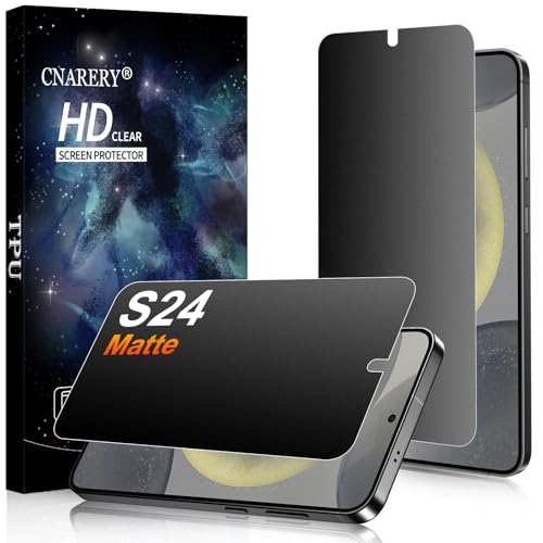 2 Pack for Samsung Galaxy S24 Anti-Glare Matte Privacy Screen Protector 6.2 inch, Smooth and Responsive Touch Flexible EPU Film, [Support Fingerprint Unlock] [Self-Healing] [Not Glass] - size: Samsung Galaxy S24 6.2 Inch