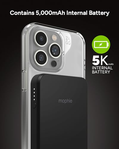Mophie Snap+ Juice Pack Mini - Magnetic 5000mAh Portable Charger, MagSafe Compatible, USB-C, Multi-Orientation Charging, USB-C Cable Included - style: Juice Pack Mini (2023)
