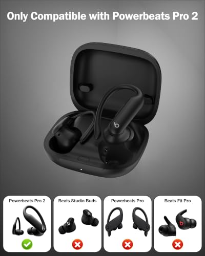 Charging Case Replacement for Powerbeats Pro 2 : Wireless Earbuds Charger Case with Bluetooth Pairing Sync Button, 600mAh Battery, Earbuds Not Included - color: Powerbeats Pro 2 Black